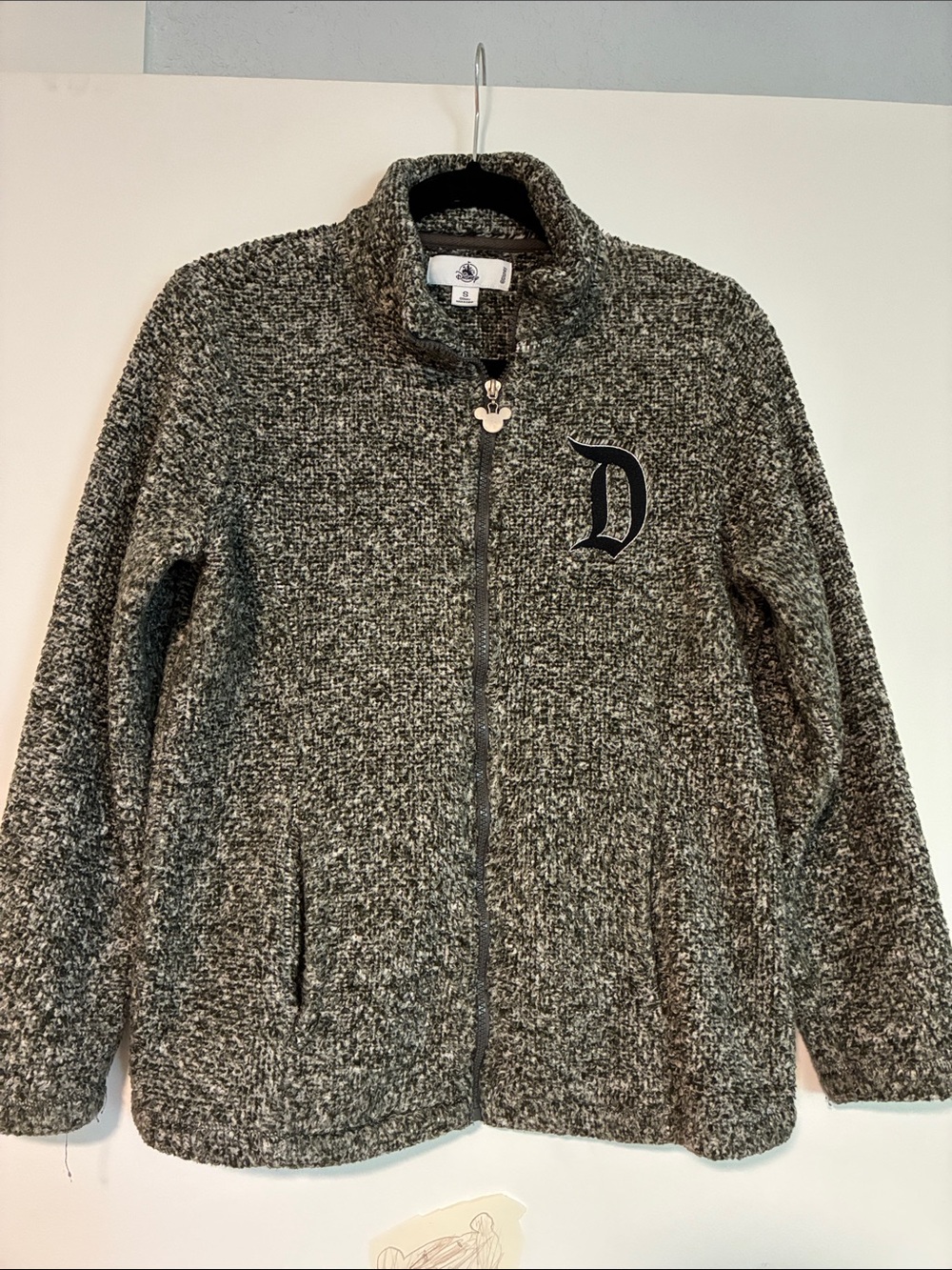 Disney Women’s Gray Full‑Zip Fleece Jacket